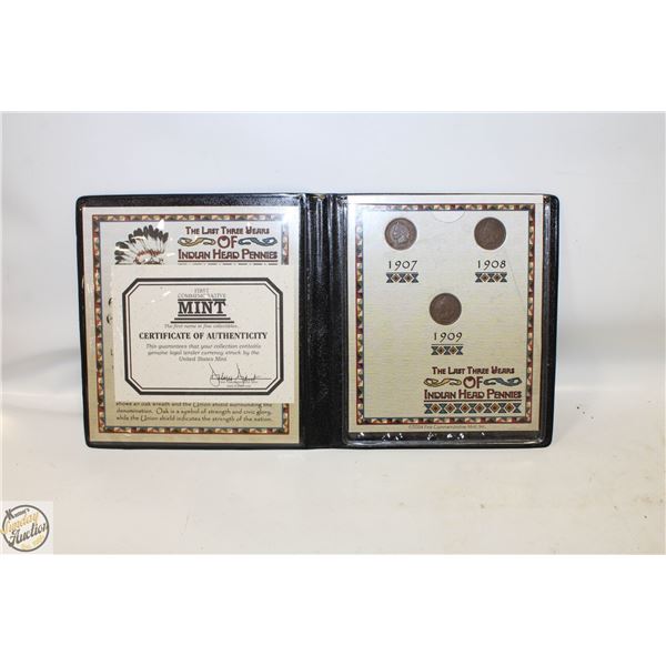 MINT LAST THREE YEARS OF INDIAN HEAD PENNY