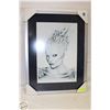 Image 1 : "SILVER WHITE WINTER ICE QUEEN" FRAMED W/MATTING