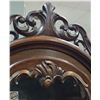 Image 3 : ANTIQUE CLAW FOOT SCALLOPED CURIO CABINET H-75"