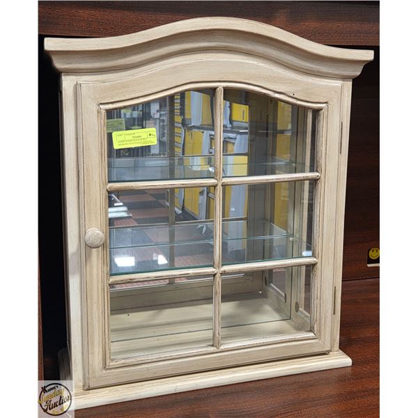 SOLID WOOD/GLASS WALL HANGING DISPLAY