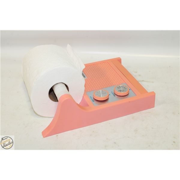 VINTAGE ARROW RADIO+TOILET PAPER HOLDER WORKS