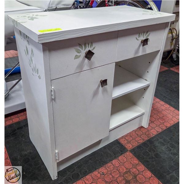 SMALL WHITE NIGHT STAND 22X24X11"