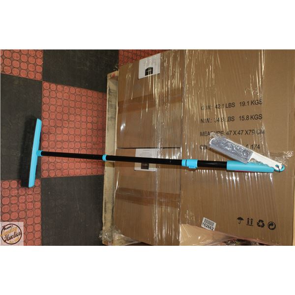 JEHONN RUBBER BROOM WITH SQUEEGEE BLUE