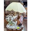 CAPODIMONTE STYLE LAMP CAROUSEL VICTORIAN LADY +