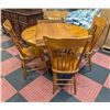 Image 1 : OAK TABLE WITH LEAF AND 4 CHAIRS