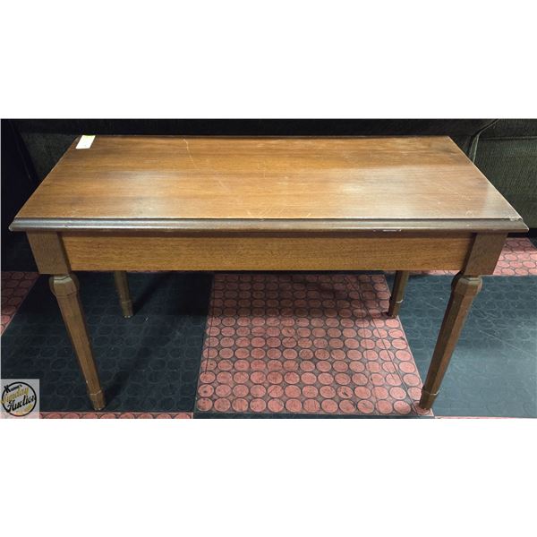 VINTAGE WOODEN BENCH WITH INNER STORAGE