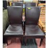 4 BROWN LEATHER CHAIRS