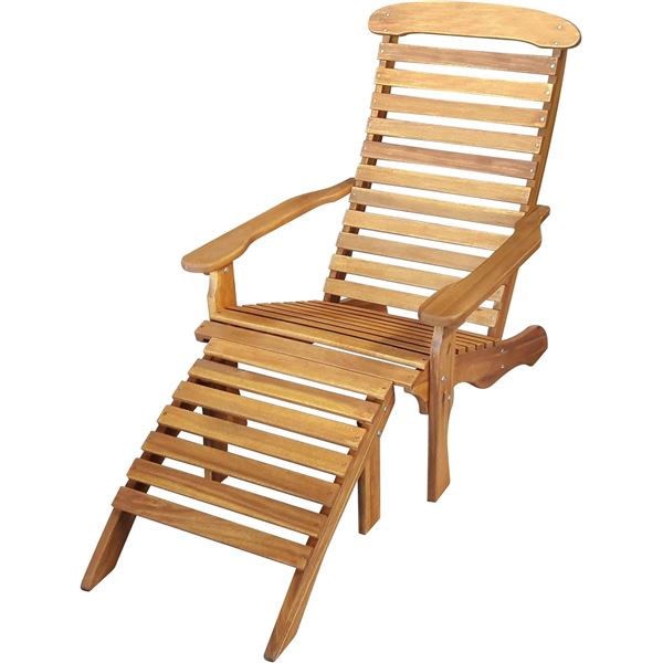 NEW INTERBUILD NOVO DECK CHAIR - GOLDEN TEAK