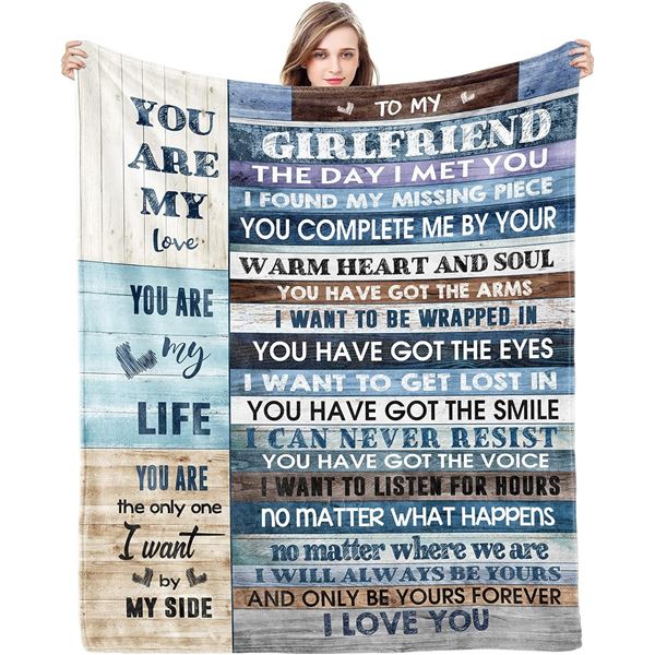 BRAND NEW GIRLFRIEND GIFT THROW BLANKET 60 X 80"