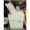 5 BRAND NEW 64L STACKABLE STORAGE BINS W/ LIDS