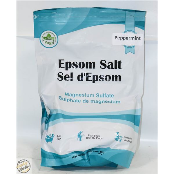 NEW 2 X 2LB YOGTI EPSOM SALT MAGNESIUM PEPPERMINT