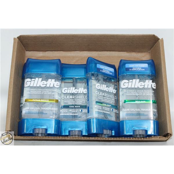 NEW 6 GILLETTE MENS CLEAR