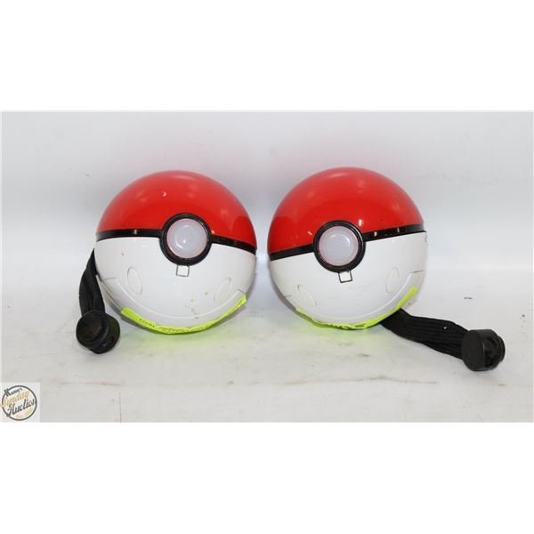 2 POKEMON ELECTRONIC INTERACTIVE POKEBALLS