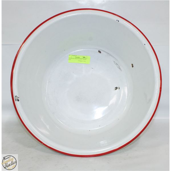 VINTAGE LARGE ENAMEL WASH BASIN