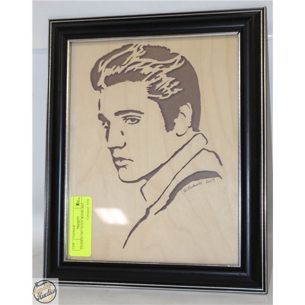 FRAMED 2007 ELVIS WOOD ART
