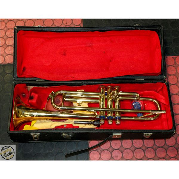 RASSLER BRASS TRUMPET IN HARDSHELL CASE