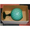 Image 1 : TEAL HANDBLOWN WIDEMOUTH VASE