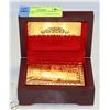 Image 1 : GOLD TONE PLAYING CARDS IN HARDCASE