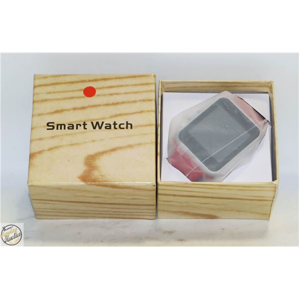 RED BLUETOOTH SMART WATCH WITH CAMERA