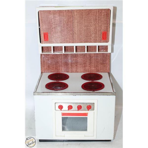 VINTAGE METAL KIDS STOVE OPENING OVEN