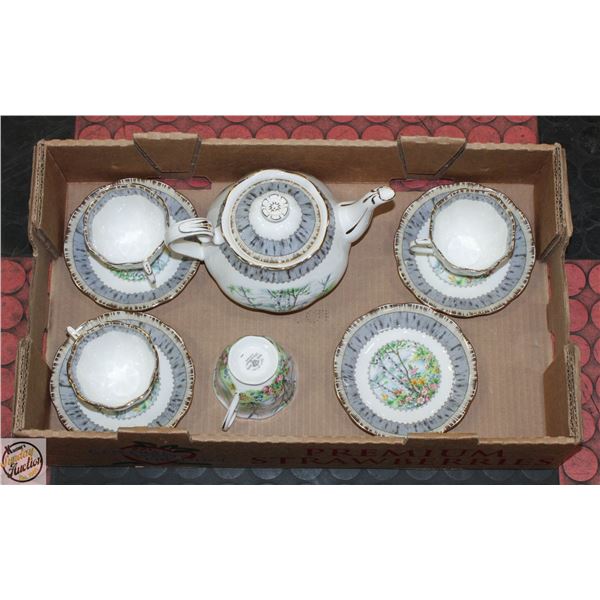 ROYAL ALBERT TEA SET ROYAL BIRCH