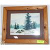 FOREST SCENE FRAMED 18 BY 15 INCHES