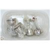 LOT OF SILVER PLATED CUPS AND SILVERWARE