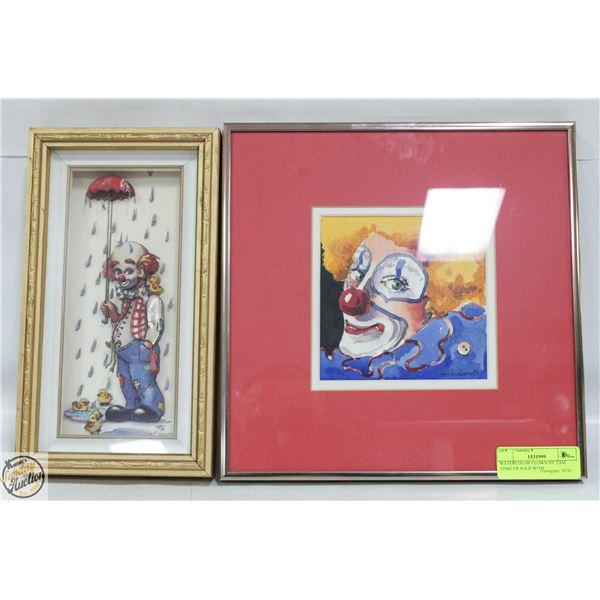 WATERCOLOR CLOWN BY TAM TINKLER SOLD WITH