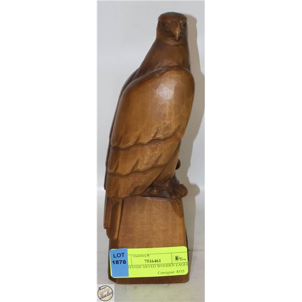 1972 HANDCARVED WOODEN EAGLE