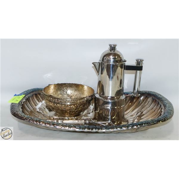 STERLING SILVER SERVINGWARE+SILVER PLATED+
