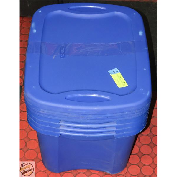 LOT OF STERILITE TOTES WITH LIDS