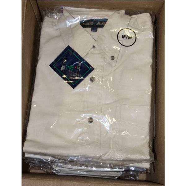 NEW MEN'S SHIRTS CASE OF 9 WHITE SIZE XL