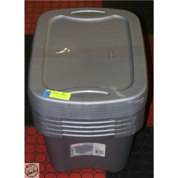 LOT OF STERILITE TOTES WITH LIDS