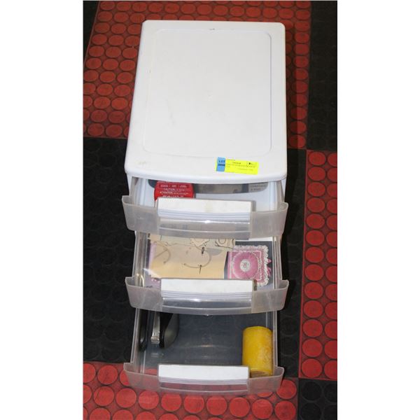 STATIONARY IN STORAGE DRAWER ORGANIZER