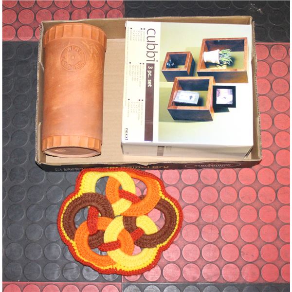 TERRA COTTA WINE COOLER, HANDMADE CROCHET POT