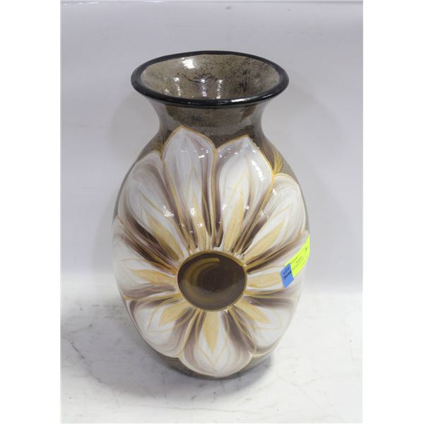 BROWN AND WHITE VASE
