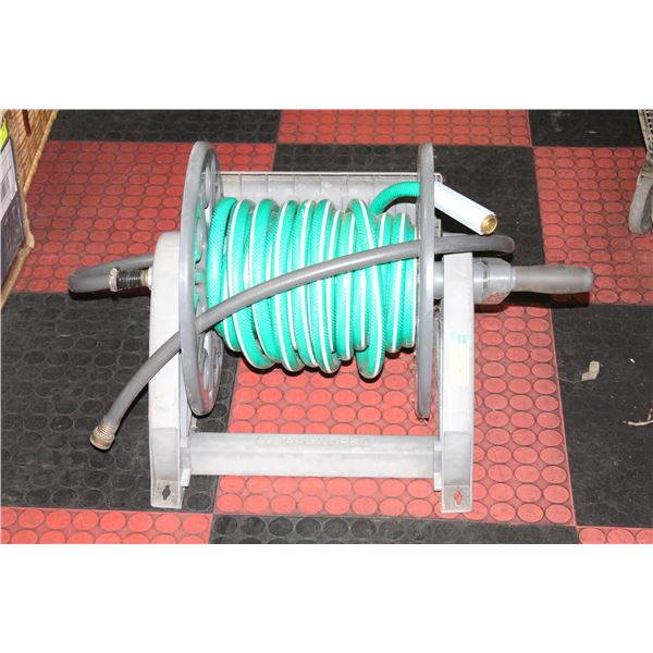 WALL MOUNT WATER HOSE REEL + HOSE