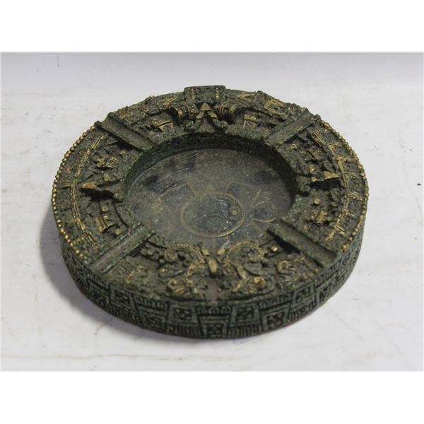 STONE CARVED AZTEC DIAL COASTER MADE IN MEXICO
