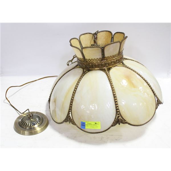 VINTAGE RESIN CEILING MOUNT LIGHT FIXTURE