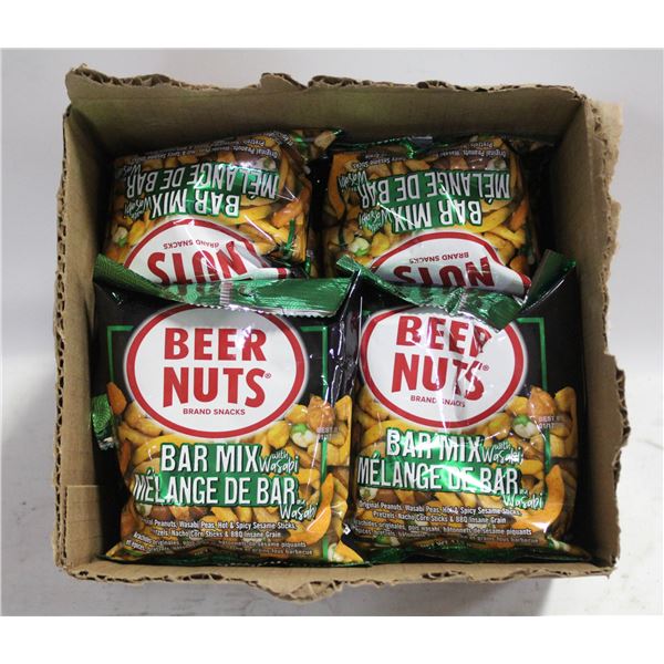 12 PKS OF BEER, NUTS, WASABI FLAVOUR BB JAN 2025