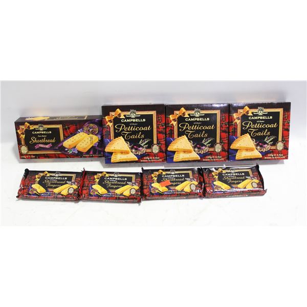 CAMPBELL SCOTTISH SHORTBREAD EIGHT PACKS
