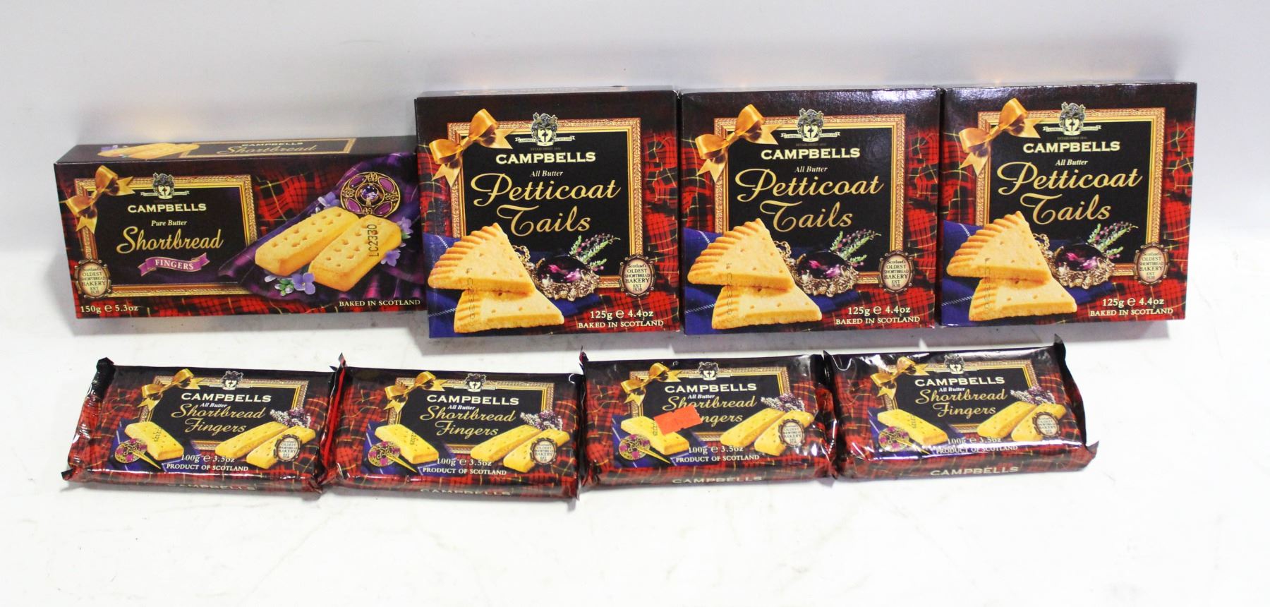 CAMPBELL SCOTTISH SHORTBREAD EIGHT PACKS