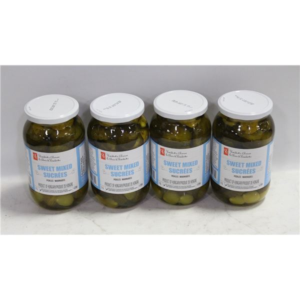 4X 1 LITRE JARS PC PICKLES BB NOV 2024