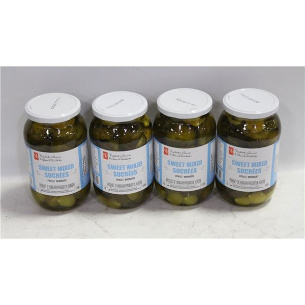 4X 1 LITRE JARS PC PICKLES BB NOV 2024