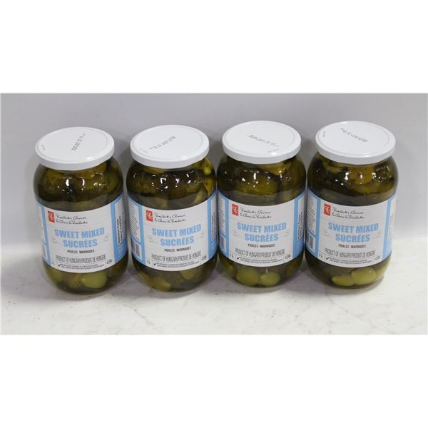 4X 1 LITRE JARS PC PICKLES BB NOV 2024