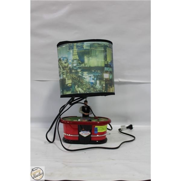 VINTAGE KING AMERICA POKER LAMP LAS VEGAS