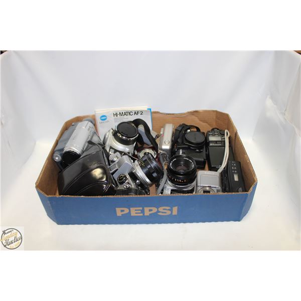LOT OF ASSORTED VINTAGE & NEW CAMERAS