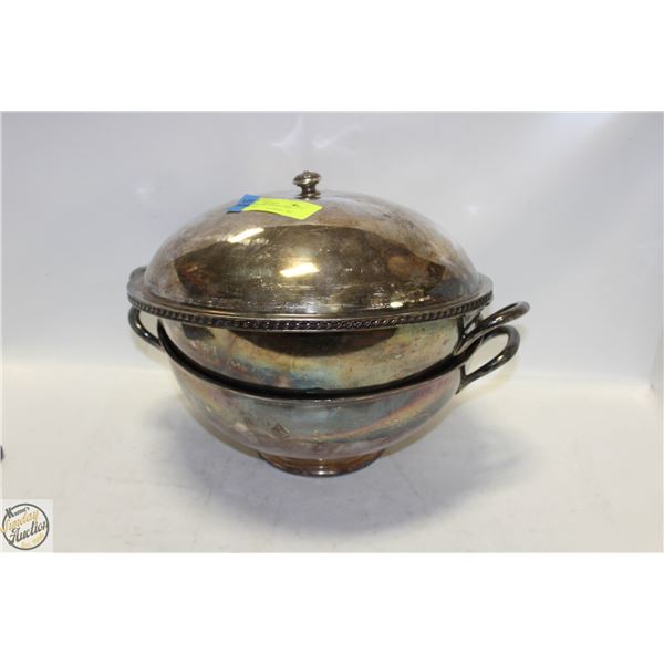 3PCS VINTAGE SILVER PLATED SERVINGWARE