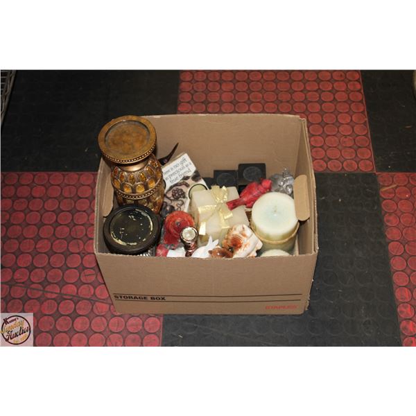 CANDLES & BIRD DECOR