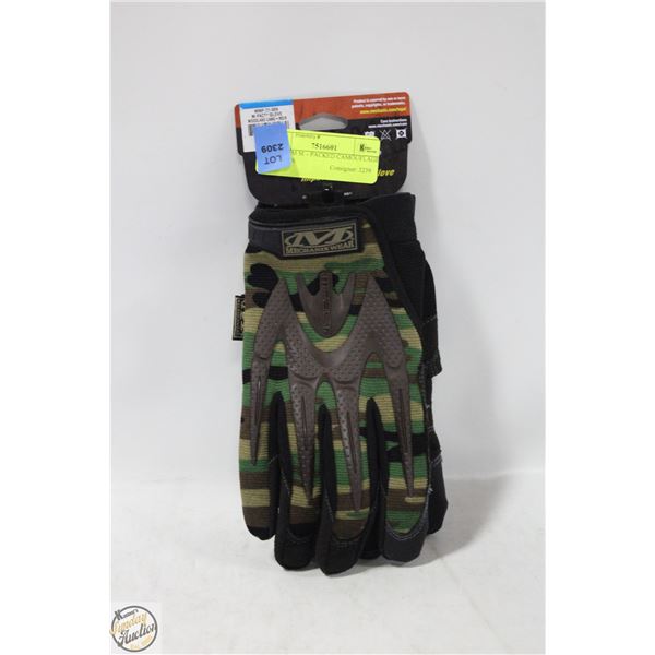 MEDIUM M – PACKED CAMOUFLAGE GLOVES